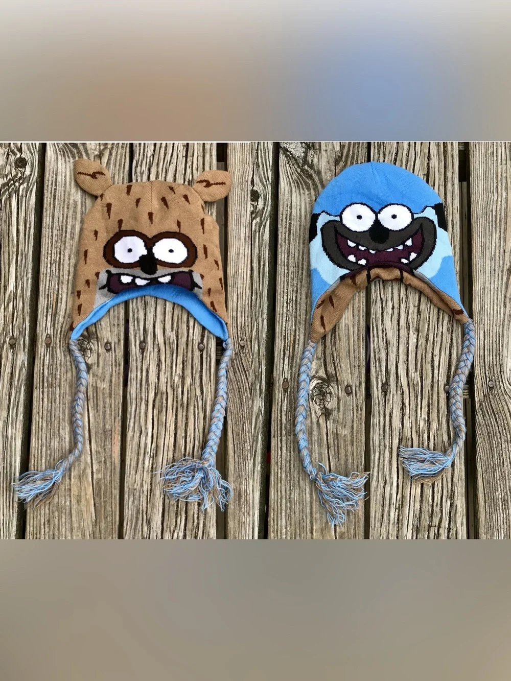 CARTOON NETWORK Reversible Mordecai Rigby Regular Show Hat Sweater Cap One Size